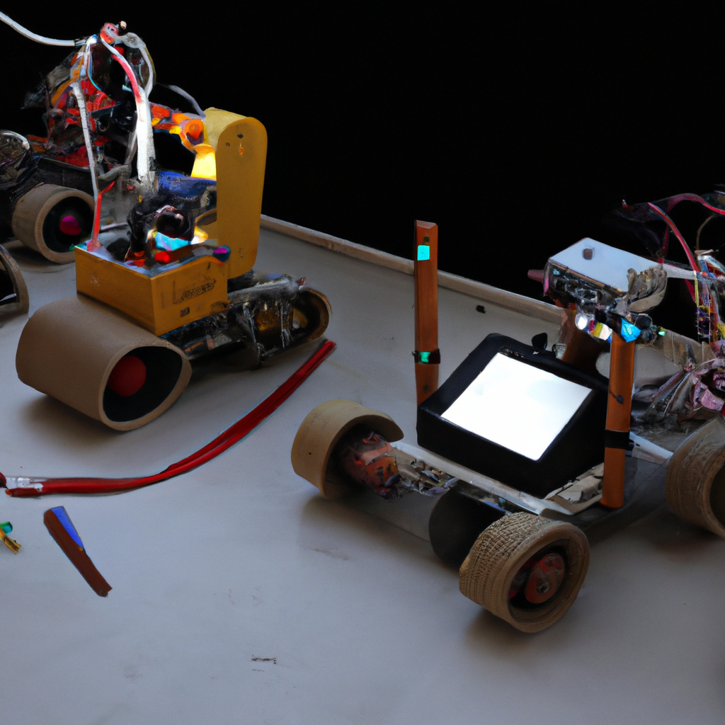Atelier communautaire : enfants manipulant un kit robotique réutilisable